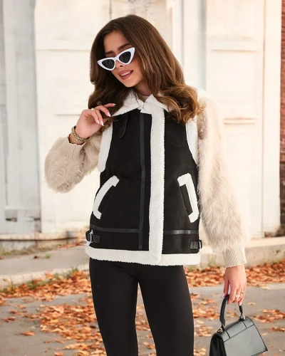 Женский жилет Royalfashion с мехом