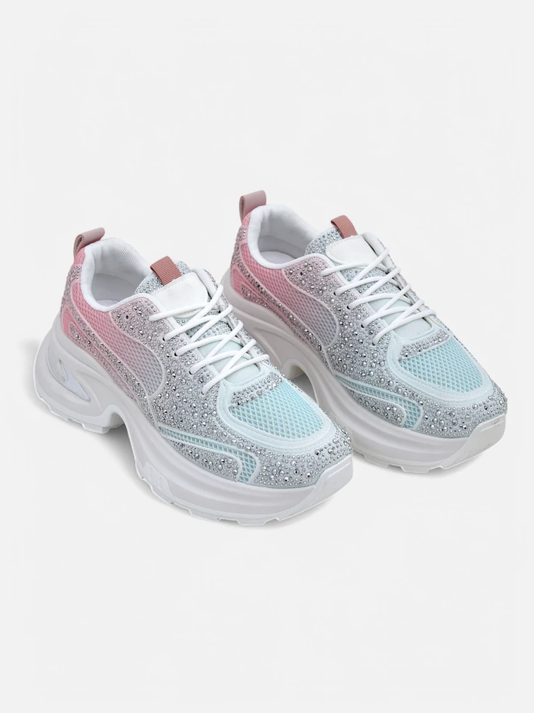 Royalfashion moterški sportiniai treneriai su deimantais Bloss