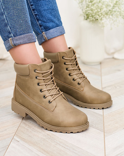 Royalfashion Зелено-коричневые женские трапперы Karveliea