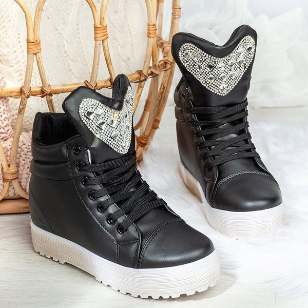 OUTLET Черные кроссовки на платформе Esther - Обувь