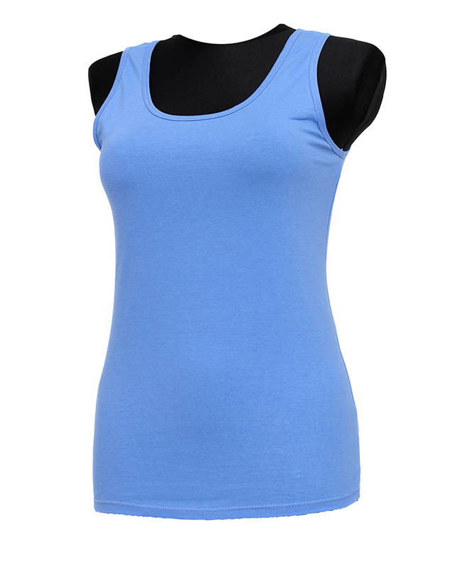 Фиолетовая женская футболка на бретелях ПЛЮС РАЗМЕР - Одежда