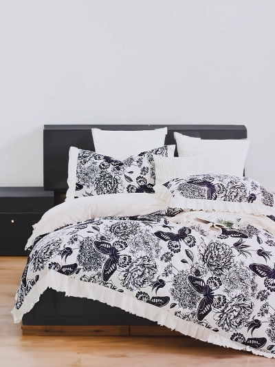 Karališka mada Raštuota lovatiesė su kailine 160x200 komplektas iš 3 VNT