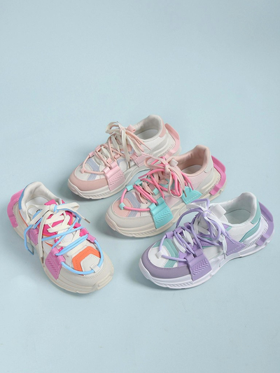 Royalfashion Moteriški sportiniai sneakersai su gumos įdėklais Bubble