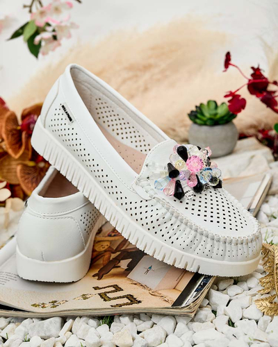 Royalfashion Женские ажурные мокасины из бисера Nasfali