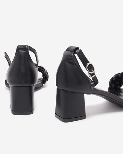 Черные женские босоножки на шпильке Marienka - Обувь