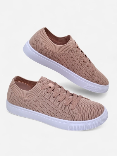 Damskie sneakersy Royalfashion Calista Rosa - różowe buty na wiosnę i lato