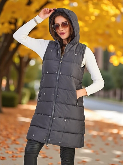 Женская куртка Royalfashion с отстегивающимися рукавами