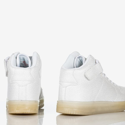 Srebrne buty sportowe dziecięce z wysoką cholewką Cooper - Obuwie