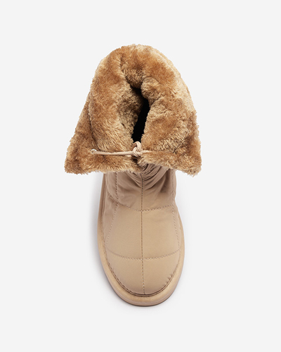 Светло-коричневая женская обувь a'la сноубутсы Amirfu- Footwear