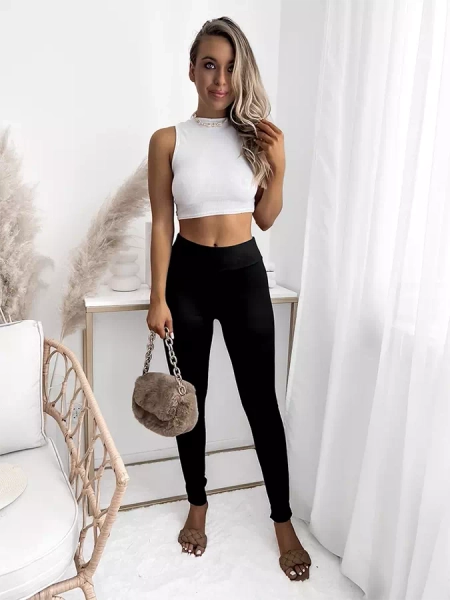 Apšiltintos juodos moteriškos tamprės- Drabužiai