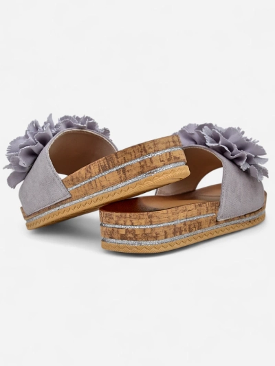 Royalfashion moteriškos šlepetės su gėlėmis Focce