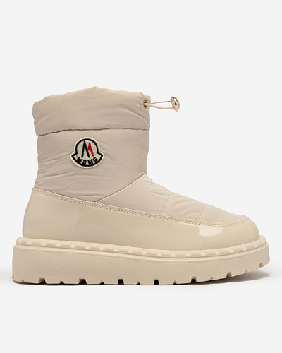 "Royalfashion" Kreminės spalvos moteriški sniego batai Ireda