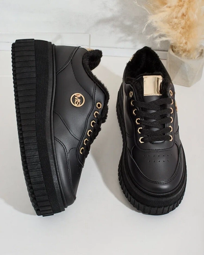 Royalfashion Pašiltintos moteriškos basutės su kailiu Sofi