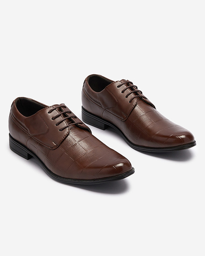 Коричневые элегантные мужские ботинки Elfobs- Footwear