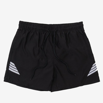 Черные мужские спортивные шорты