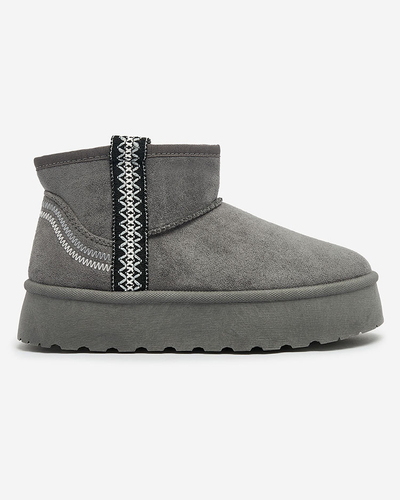 Royalfashion Женские короткие сапоги a'la snow boots с орнаментом Erititta