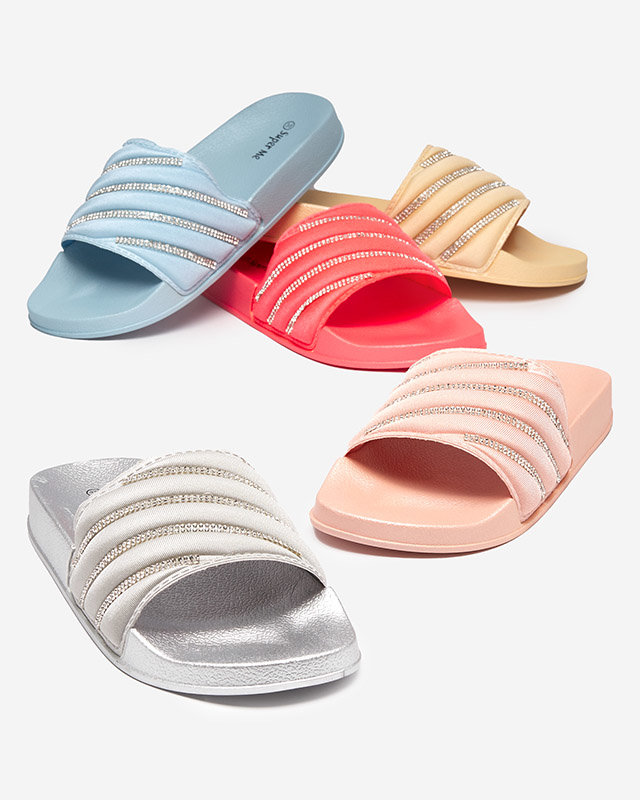 OUTLET Коралловые женские тапочки с фианитами Mytaris - Обувь