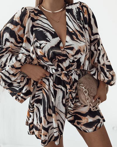 Royalfashion Moteriškas raštuotas kombinezonas