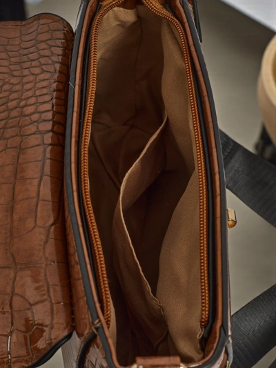 Mažas moteriškas rankinukas iš eko odos su įspaudu Narelle