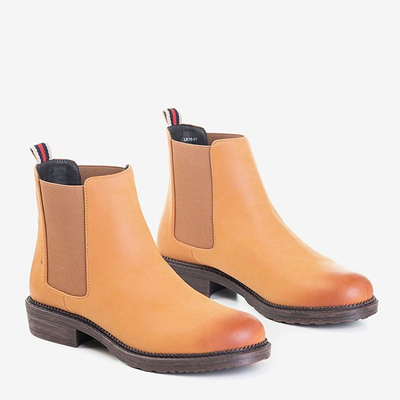 Brązowe damskie botki Gerard - Obuwie