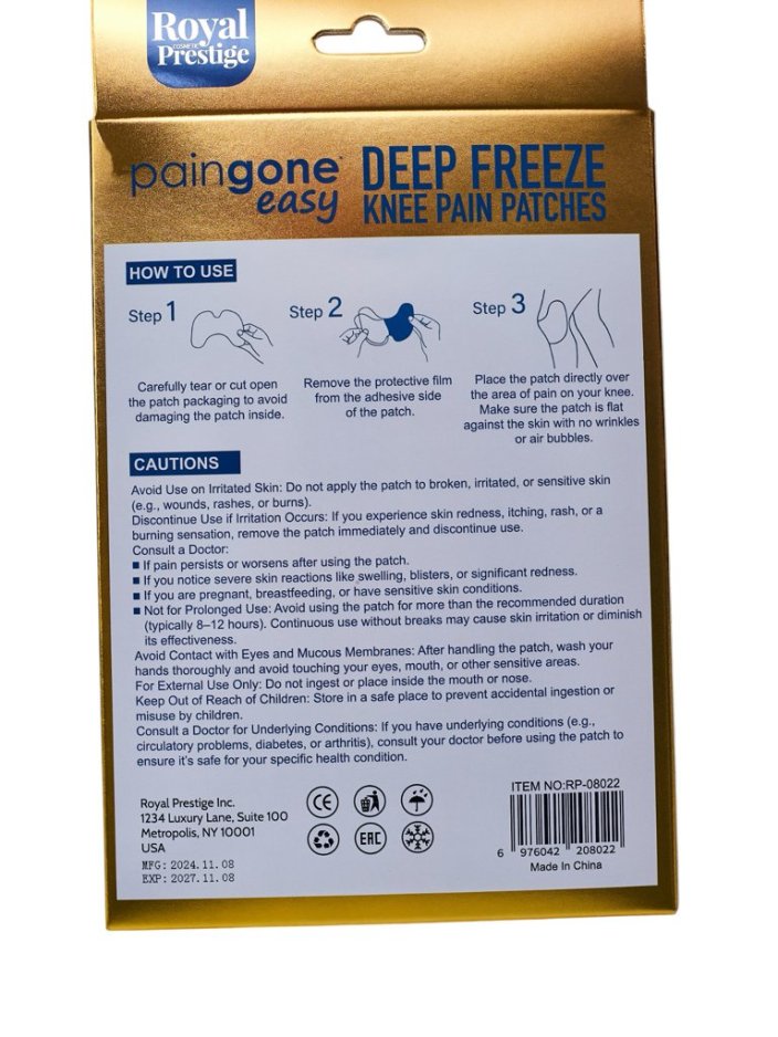 Aušinančios skausmą malšinančios pleistrai keliams (6 vnt.)