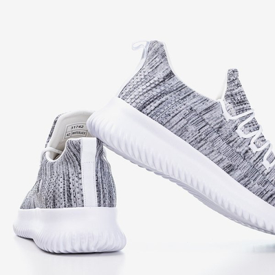 Biało - czarne sportowe buty męskie Yomeq - Obuwie