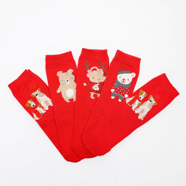 Moteriškos kalėdinės kojinės 5 / pak. - Apatiniai