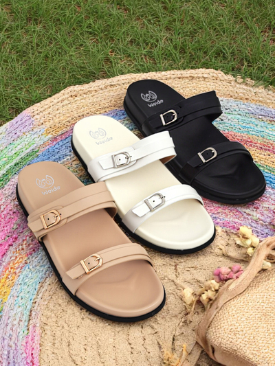 Royalfashion Женские шлепанцы из экокожи EcoTwins Slides