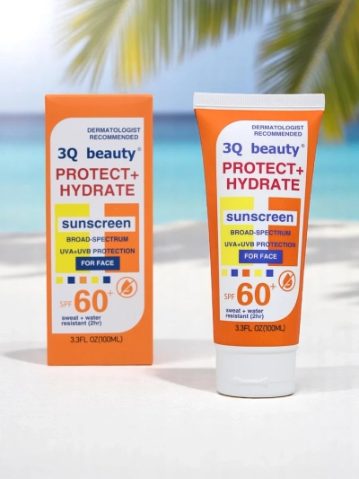 3Q Beauty vandeniui atsparus veido apsauginis kremas nuo saulės SPF 60