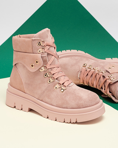 Rausvi moteriški batai su pašiltinimu Boserra - Avalynė