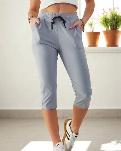 Royalfashion Medvilnės moteriški 3/4 šortai