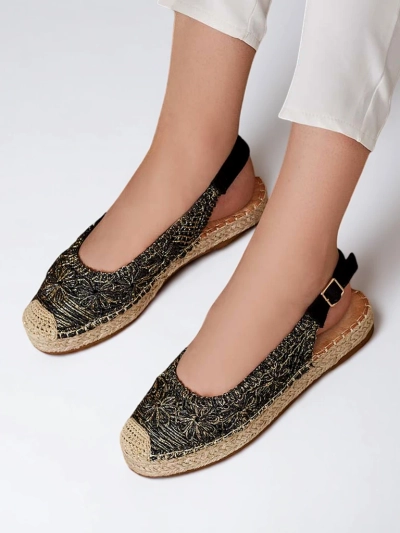 "Royalfashion" Moteriškos espadrilės su dekoratyviniu siuvinėjimu