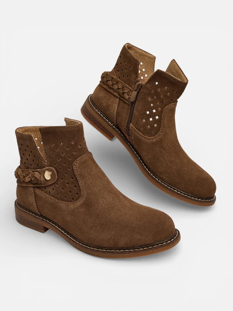 Ažuoriniai moteriški aulinukai iš natūralios odos Unimi