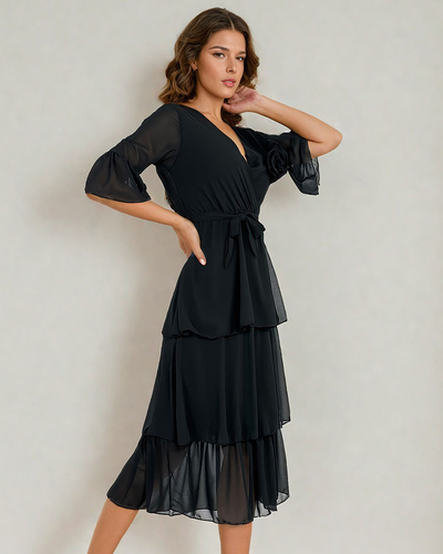 Royalfashion Женское платье-миди с оборками