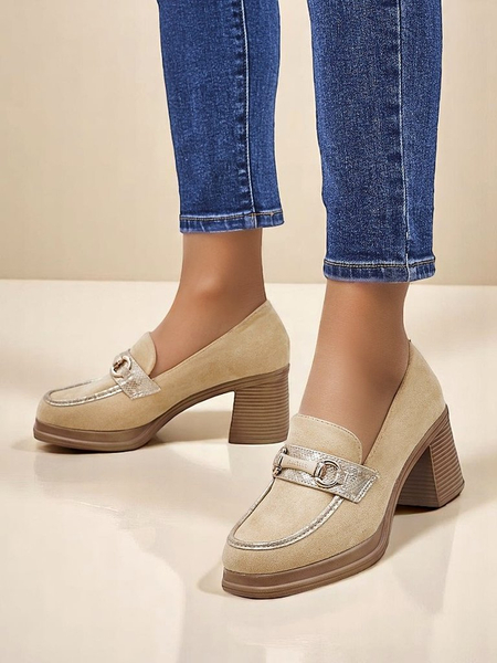 Royalfashion moteriški loaferiai su blokiniu kulnu Apareus