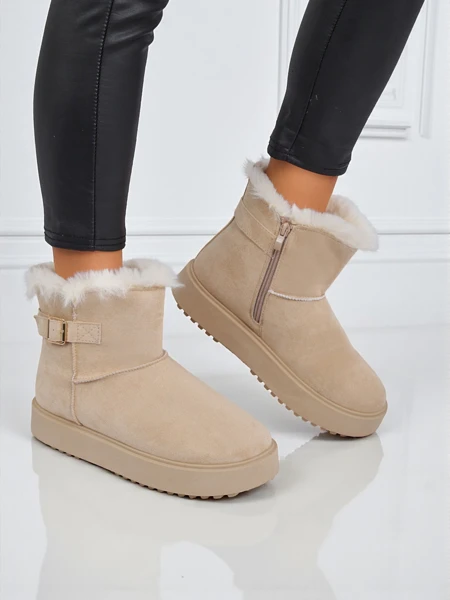 Royalfashion Krótkie buty a'la śniegowce damskie Aurelia Classico - zimowe sztosy!