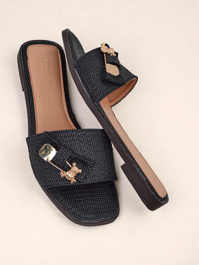Royalfashion moteriškos šiaudinės šlepetės Sandalai Aurelia