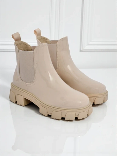 Royalfashion Ботинки на массивной подошве из лакированной экокожи Calista Weide