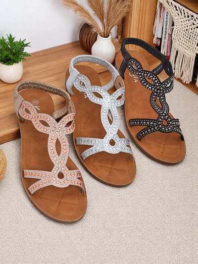 Royalfashion moteriškos basutės su dekoratyviniais dirželiais Lola Grace