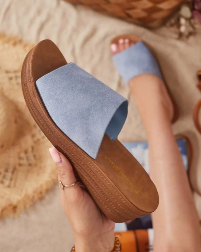Royalfashion Женские шлепанцы Saffil на низком каблуке
