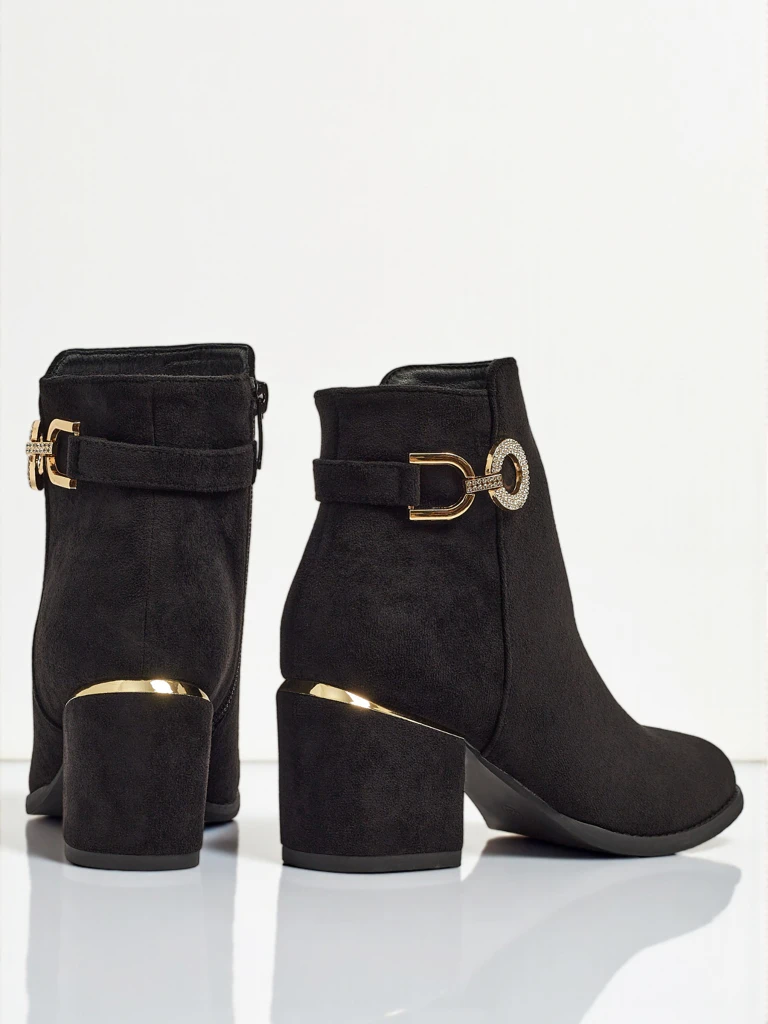 Moteriški eko zomšiniai aulinukai su storu kulnu Talrima