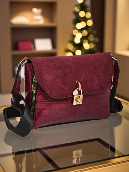 Mažas moteriškas rankinukas iš eko odos su įspaudu Narelle