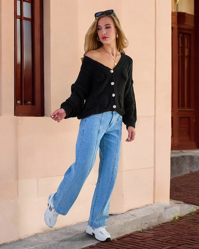 "Royalfashion" Moteriškas megztinis su sagomis