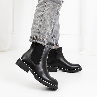 Ekologiški odiniai batai su dekoratyviniais karoliukais Adoil-Shoes