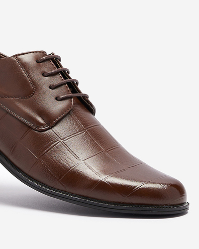 Коричневые элегантные мужские ботинки Elfobs- Footwear