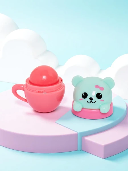 Vaikiškas lūpų balzamas su meškiuku puodelyje – drėkina ir regeneruoja