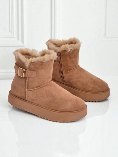Royalfashion Krótkie buty a'la śniegowce damskie Winter Crest