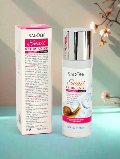 Soothing emulsion with collagen and snail slime extract