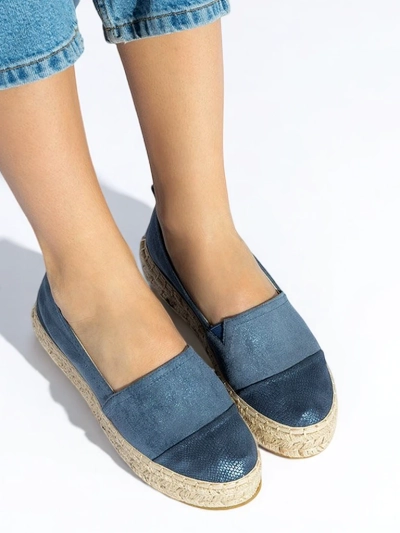 Moteriškos tamsiai mėlynos espadrilės su „Tinika“ puošmena - Avalynė