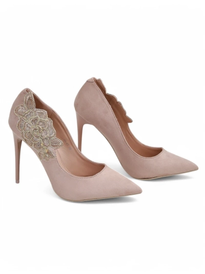 Royalfashion Moteriški aukšti kulniukai su gėlėmis Sollabe